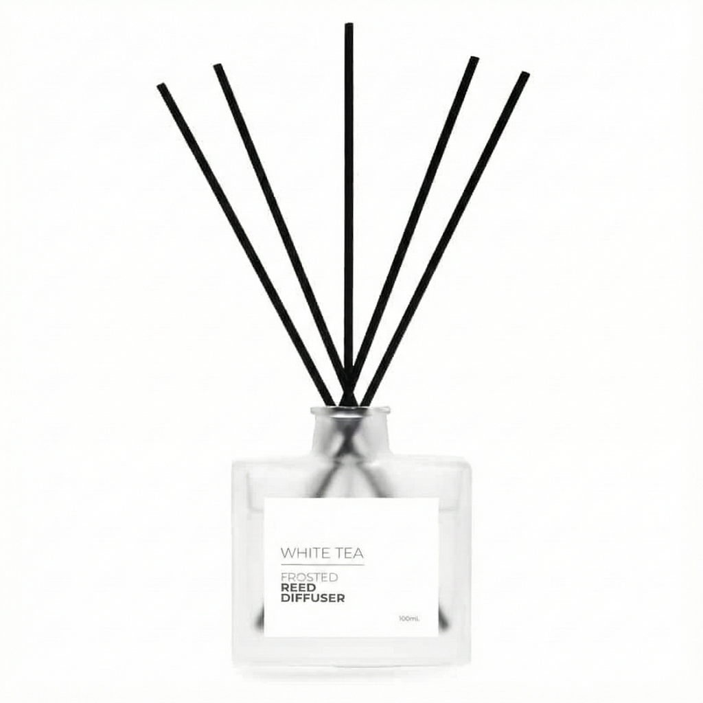 White Tea Frosted Glass Reed Diffuser