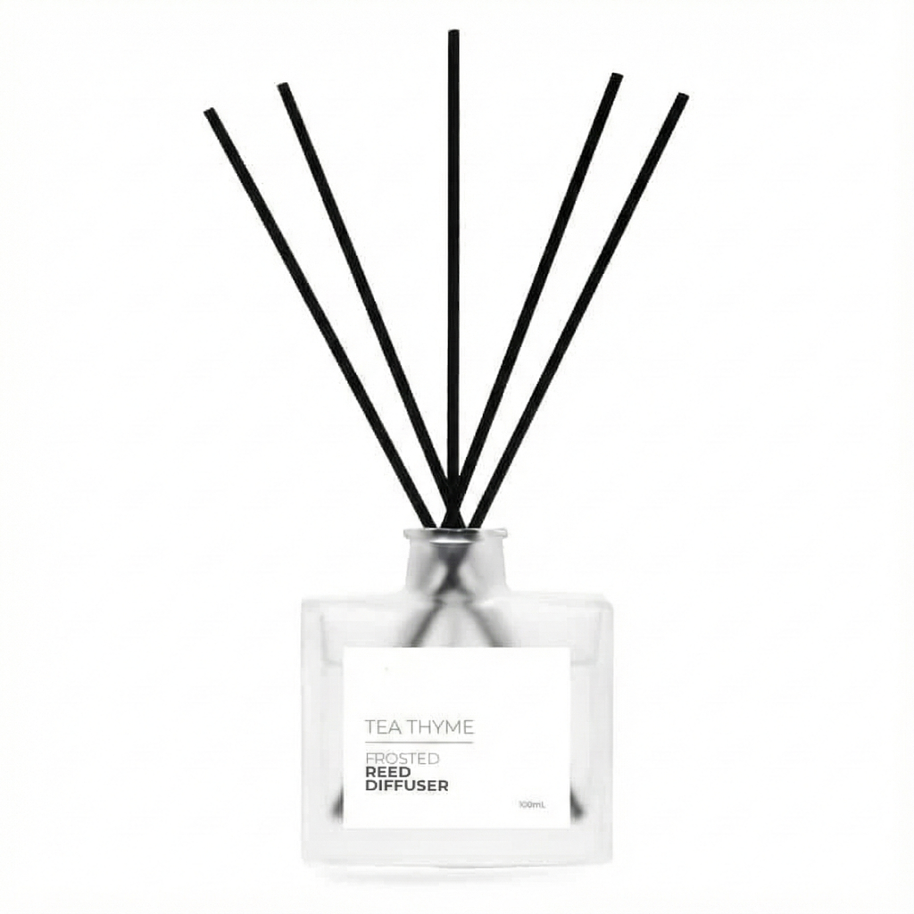 Tea Thyme Frosted Glass Reed Diffuser